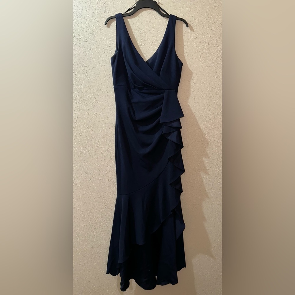 Navy Betsy & Adam Ruffled High-Low Dress - Picture 3 of 7